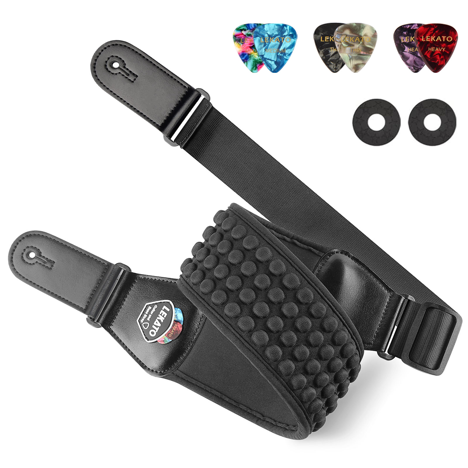 Lekato Pro Guitar Strap - 3 Pi - đánh giá và giá Guitar Strap Padded
