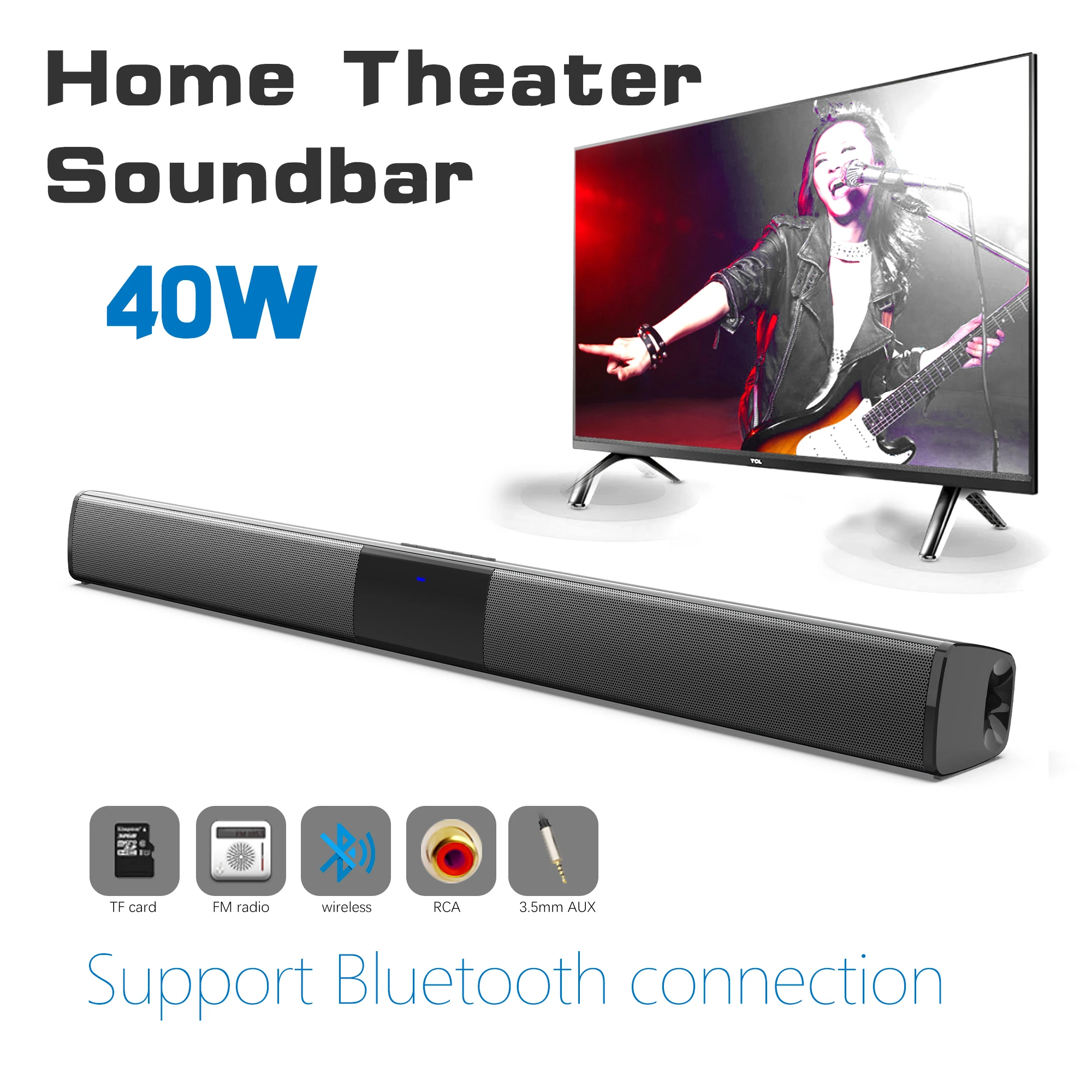 40W High Power Soundbar for TV - đánh giá và giá Audio Music Generator
