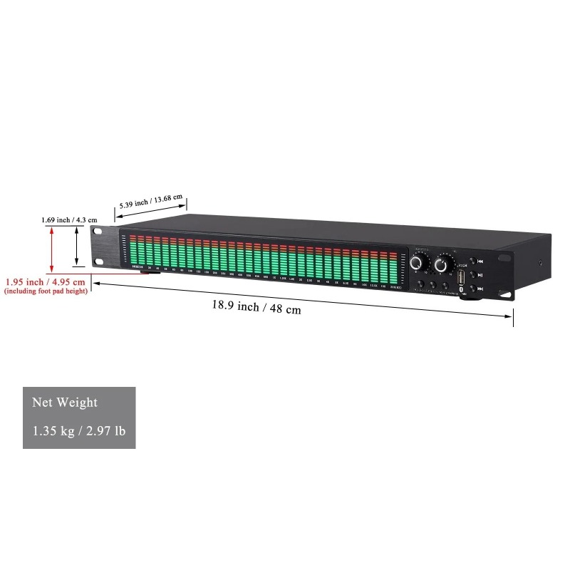 New Rack-mounted  Digital Spec - đánh giá và giá Audio Music Visualizer